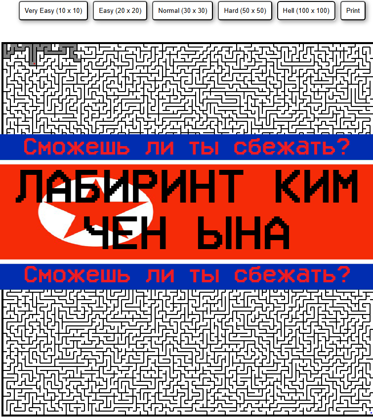 Обложка игры «Лабиринт Ким Чен Ына» — играть онлайн бесплатно
